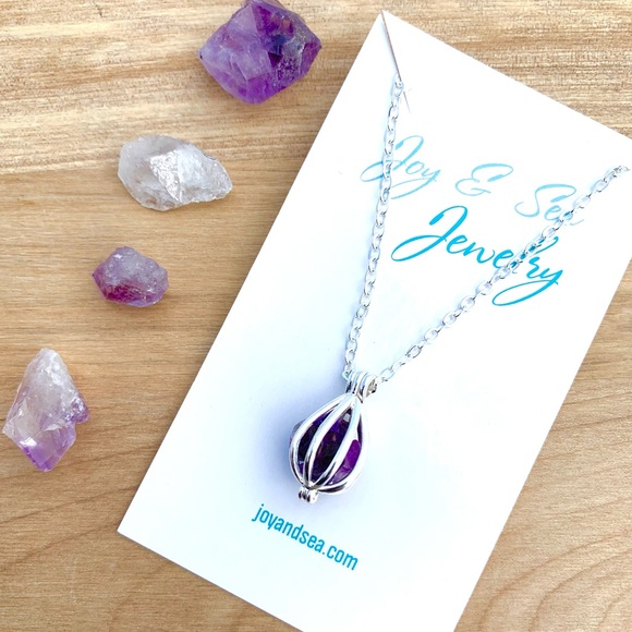 Amethyst Caged Necklace - Picture 2 of 7